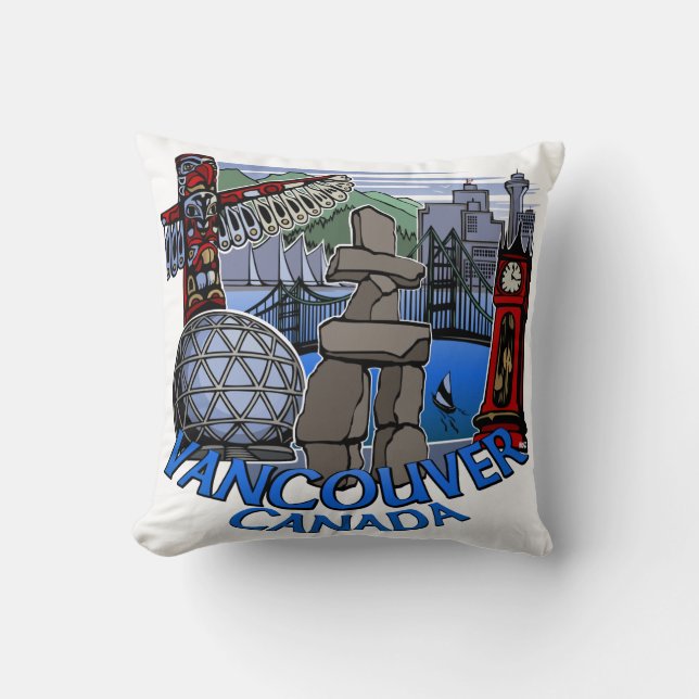 Vancouver Souvenir Coussin Vancouver Cadeaux emblé (Recto)