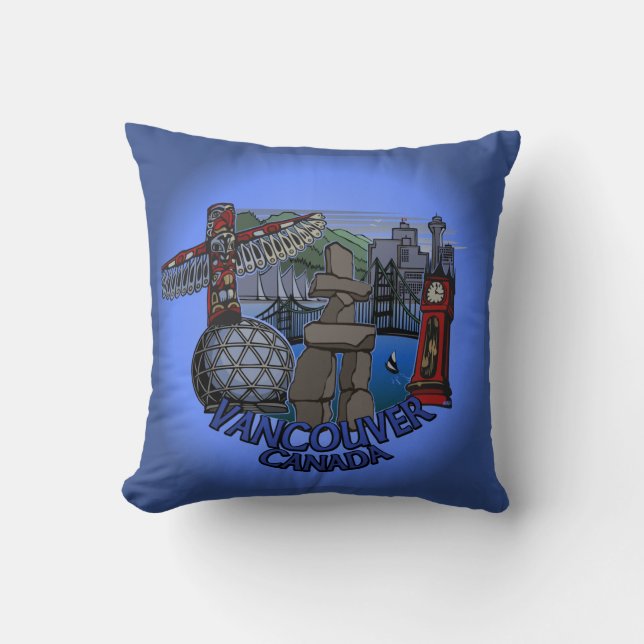 Vancouver Souvenir Coussin Vancouver Cadeaux emblé (Recto)