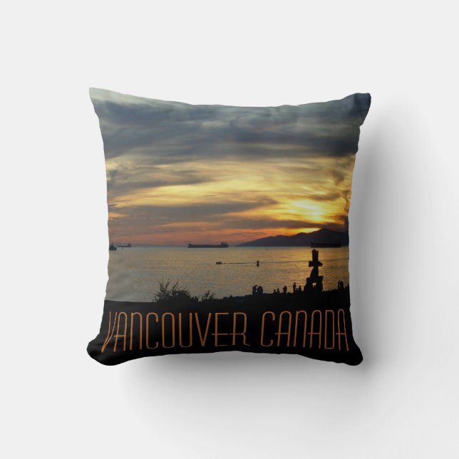 Vancouver Souvenir Coussin Vancouver Seascape Cade (Recto)