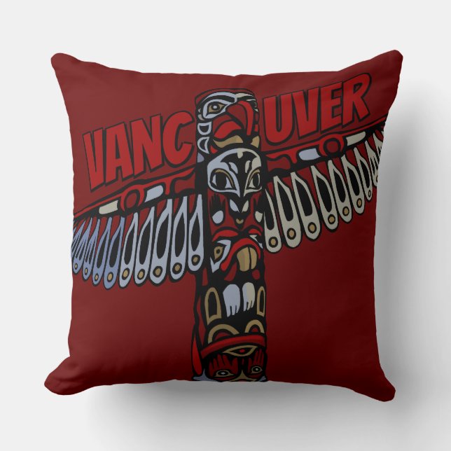 Vancouver Souvenir Coussin Vancouver Totem Pole Ar (Recto)