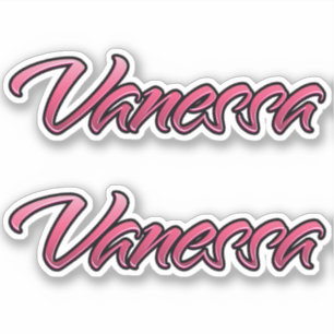 Vanessa autocollant rose décoloré set d'autocollan