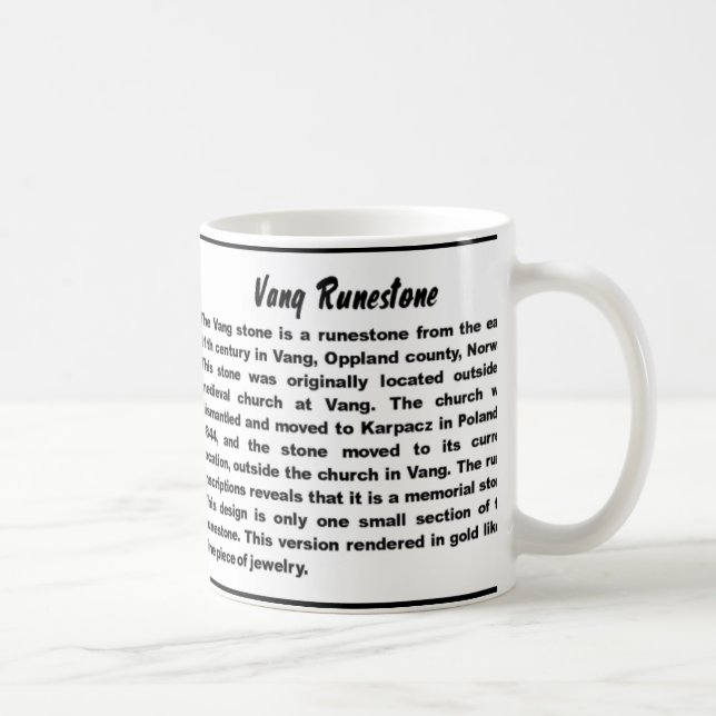 Vang Runestone-Gold mug contour (Droite)