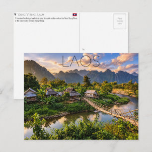 Vang Vieng, Laos Carte Postale de Voyage