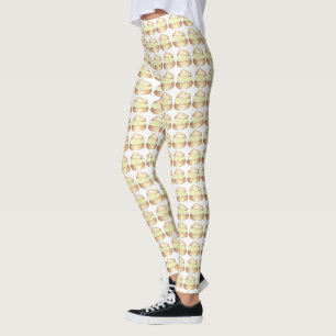 Vanilla Cream Puff Pâtisserie Dessert Leggings