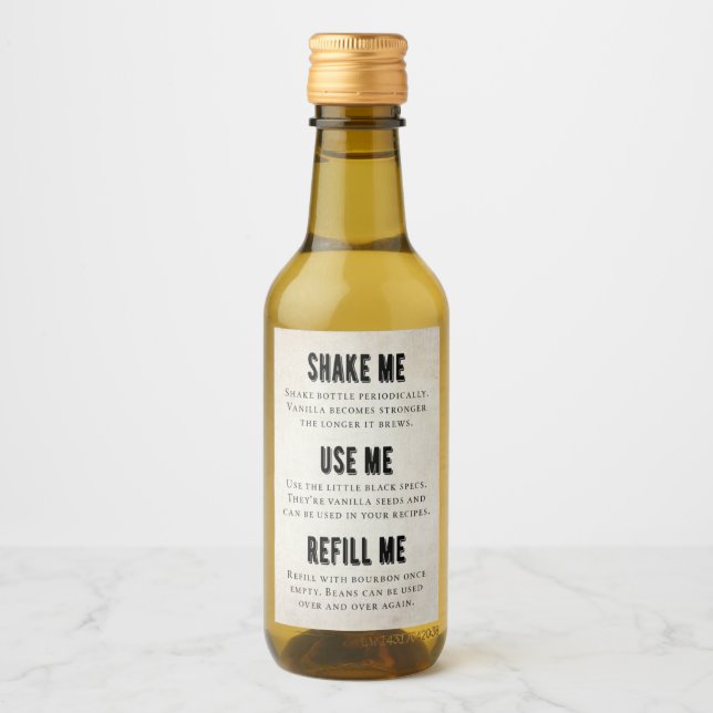 Vanilla Extract Étiquette - bourbon VE-002_05b (Devant)