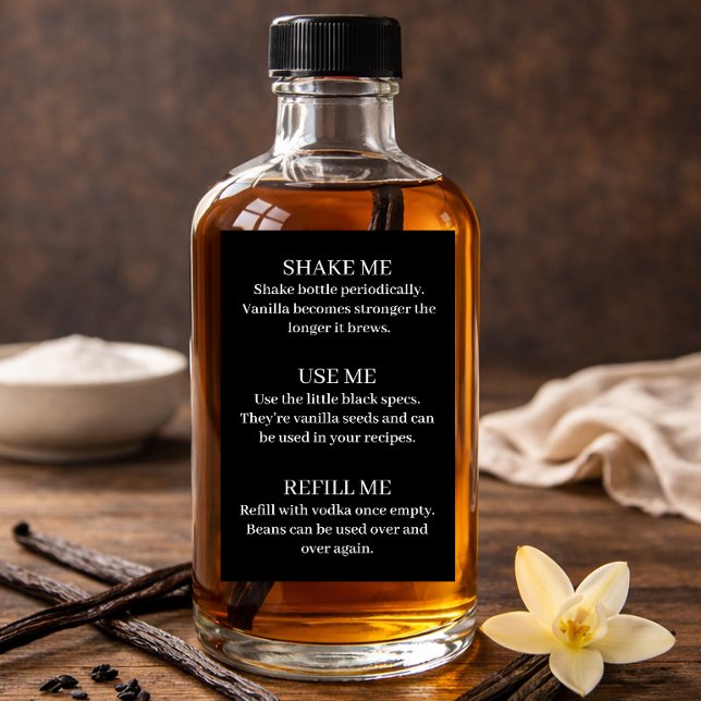 Vanilla Extract Modern Label Sticker VE106tr (Créateur téléchargé)