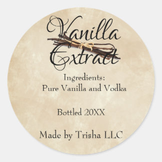 Vanilla Extrait Étiquette personnalisé