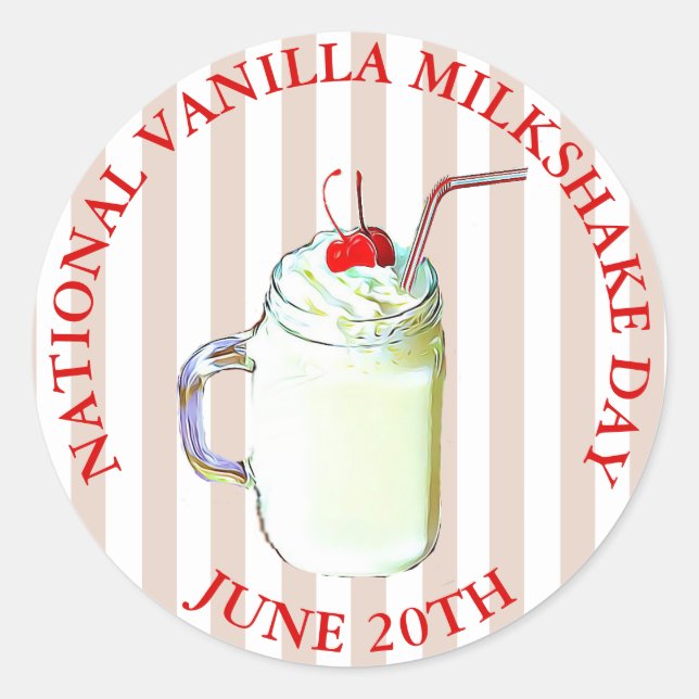 Vanilla Milkshake Day 20 juin Stickers (Devant)