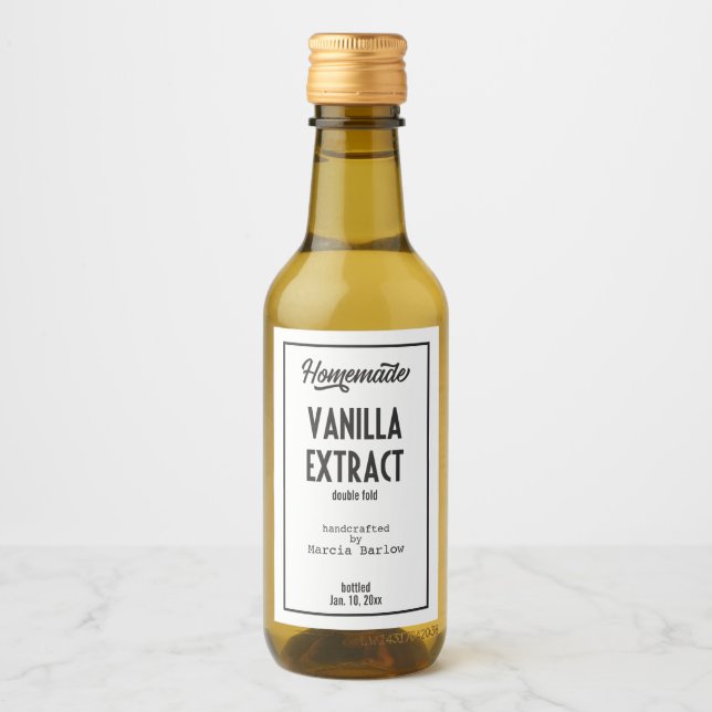 Vanille maison Extrait Étiquette de nourriture et  (Devant)
