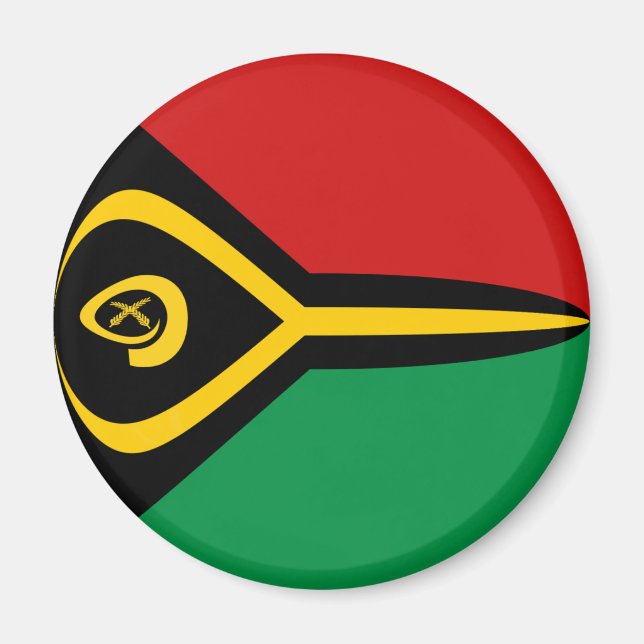 Vanuatu Fisheye Flag Magnet (Devant)
