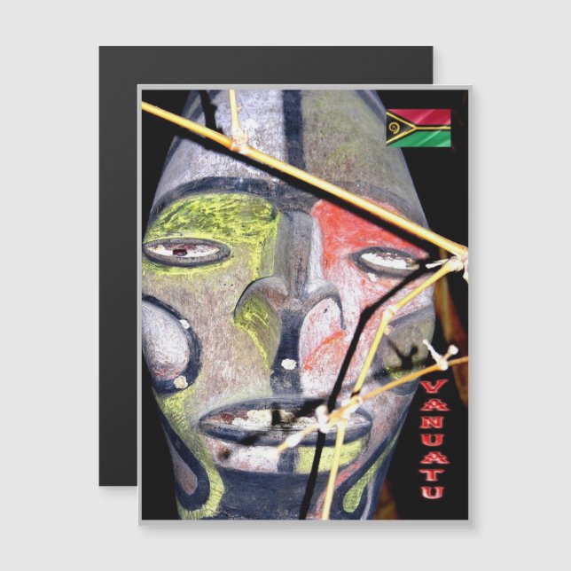 Vanuatu - Masque - (Devant / Derrière)