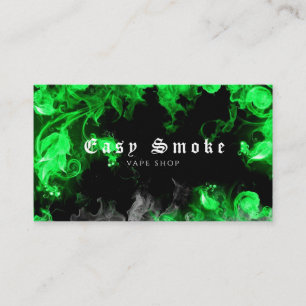 Vape Shop Carte de visite noir vert