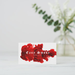 Vape Shop Carte de visite rouge