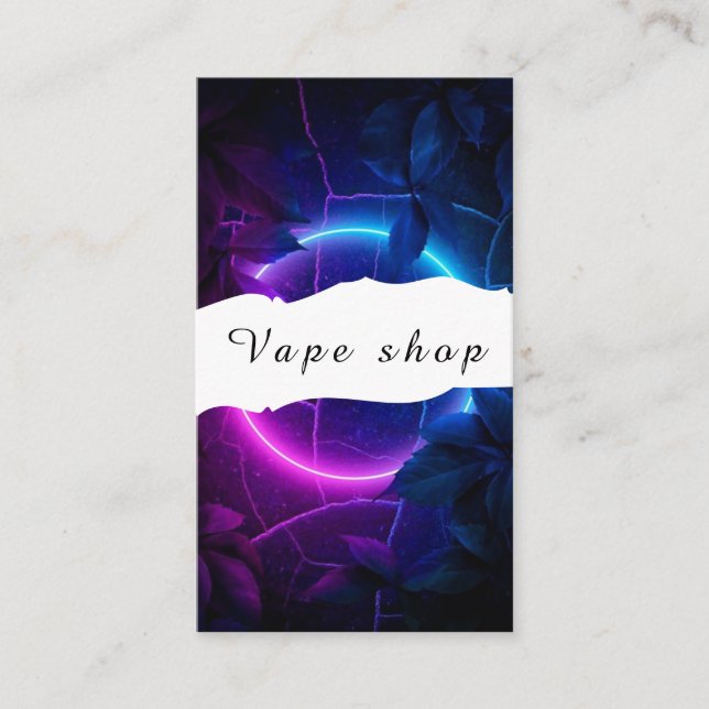 Vape Shop Fumer Carte de visite de cigarettes (Devant)