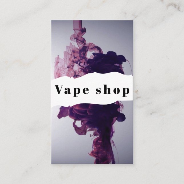 Vape Shop Fumer Carte de visite de cigarettes (Devant)
