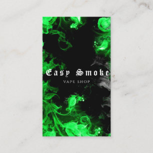 Vape Shop Green Black Smoke Carte de visite