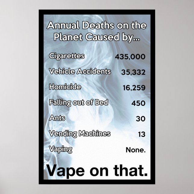 Vape sur cette affiche d'information (Devant)
