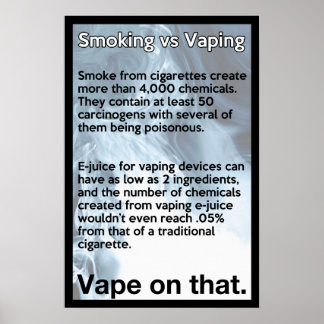 Vape sur cette affiche d'information