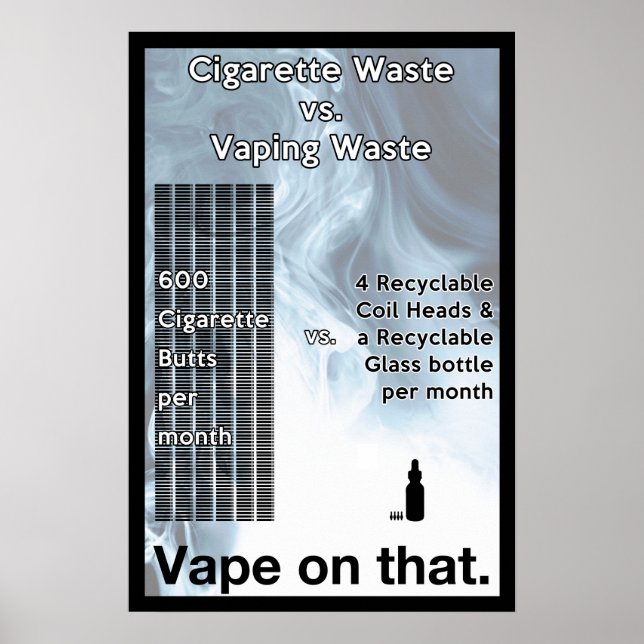 Vape sur cette affiche d'information (Devant)