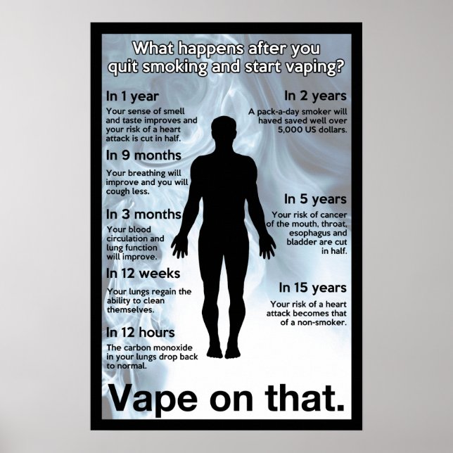 Vape sur cette affiche d'information (Devant)