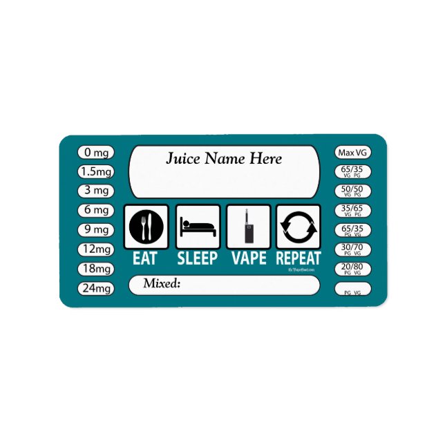 Vapeur | do-it-yourself Étiquette de jus électroni (Devant)