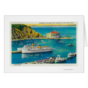 Vapeurs Catalina et Avalon au pilier, et casino