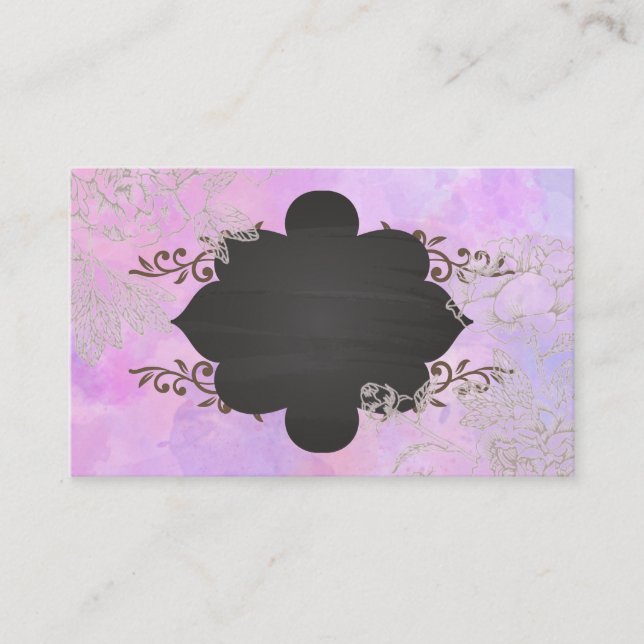 Vaporisateur rose Floral or Carte de visite couleu (Devant)