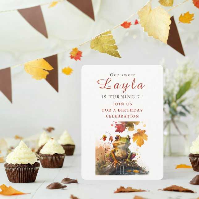 Vaporisations d'automne Grenouille - Carte d'invit (Créateur téléchargé)