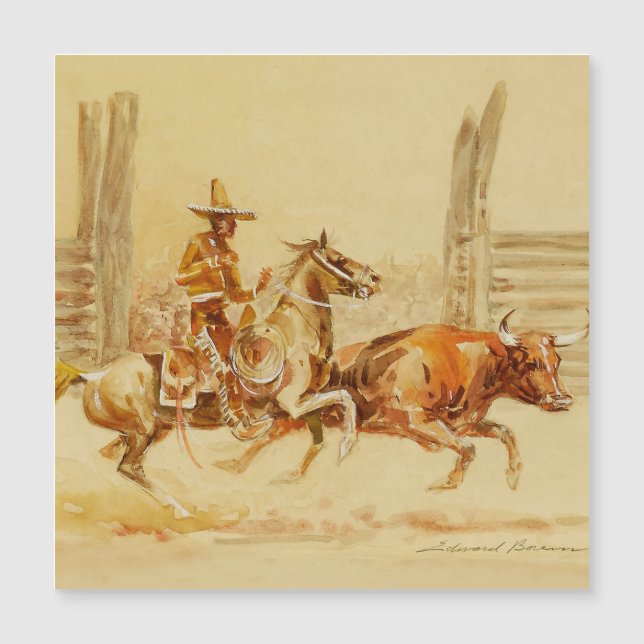 Vaquero et Steer par Edward Borein (Devant)