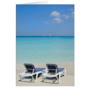 Varadero, Cuba. Sable et chaises de plage