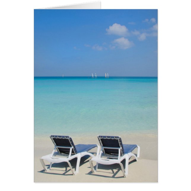 Varadero, Cuba. Sable et chaises de plage (Devant)