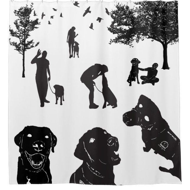 Variation 1 d'amour de chien de service de rideau (Devant)