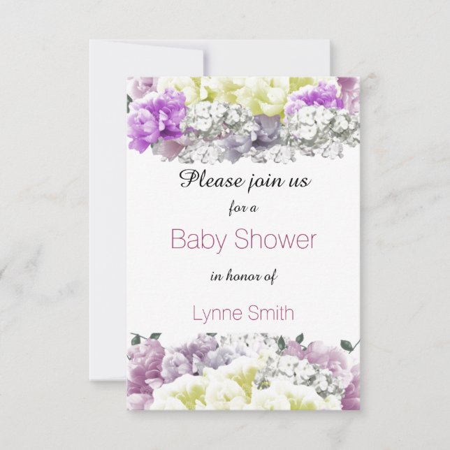 Variété Floral Bouquet Baby shower Invitation (Devant)