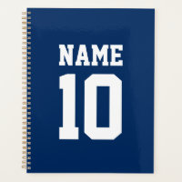 Varsity sports bleu nom et numéro personnalisés