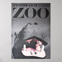 Varsovie Pologne Visiter Le Zoo Hippo 1967 Poster