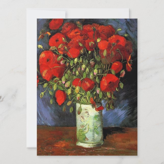 Vase aux Coquelicots Rouges Vincent van Gogh. (Devant)