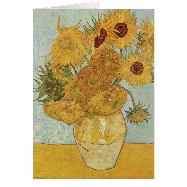 Vase avec 12 tournesols - Vincent Van Gogh (1888) (Devant)