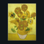 Vase avec 15 tournesols par Van Gogh Carte postale<br><div class="desc">Van Gogh - une célébration des Maîtres d'Art</div>