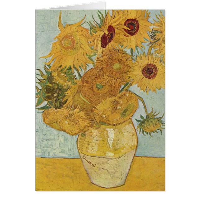 Vase avec douze tournesols par Van Gogh (Devant)