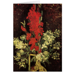 Vase avec Gladioli, oeillets de Vincent van Gogh