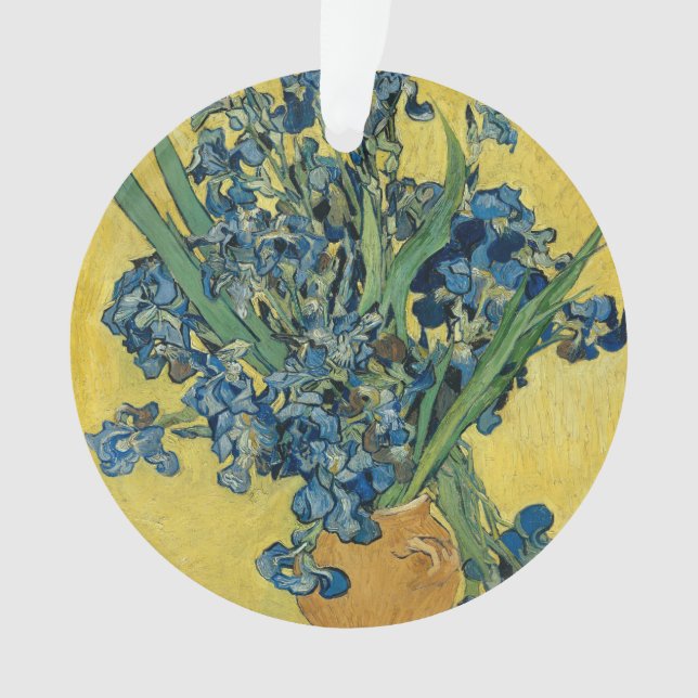 Vase avec Irises par Van Gogh - La vie morte (devant)