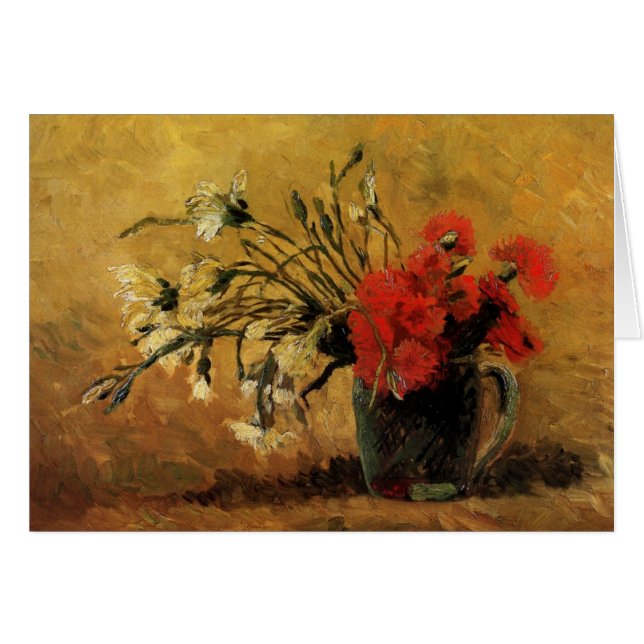 Vase avec les oeillets rouges et blancs - Van Gogh (Devant Horizontal)