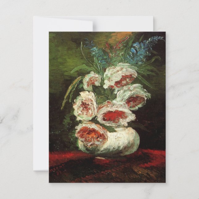 Vase avec pivoines par Vincent van Gogh (Devant)