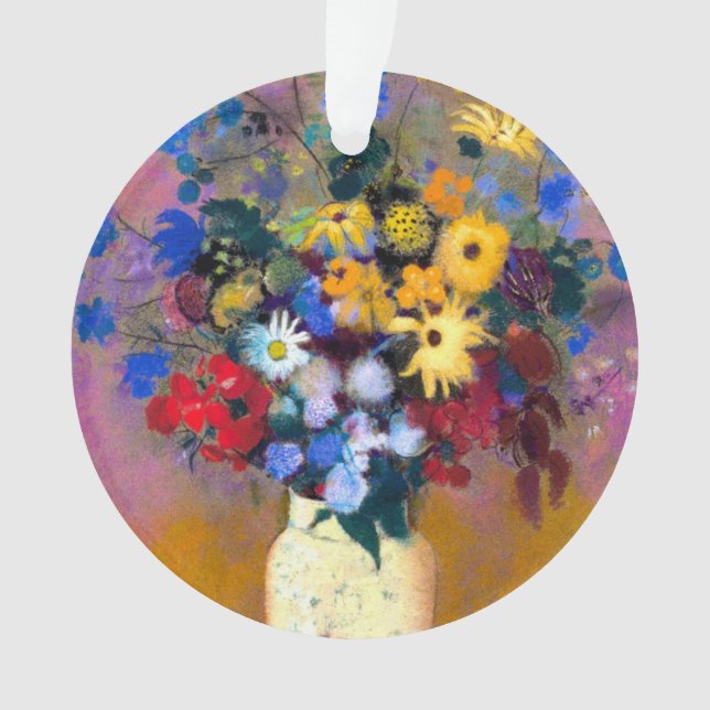 Vase blanc avec fleurs Odilon Redon (devant)