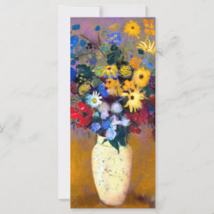 Vase blanc avec Fleurs Odilon Redon Card