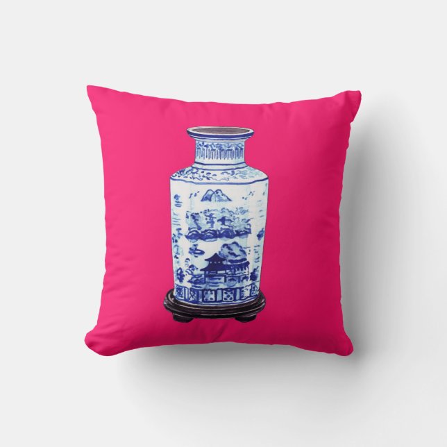 VASE CHINOIS SUR LE COUSSIN ROSE (Recto)