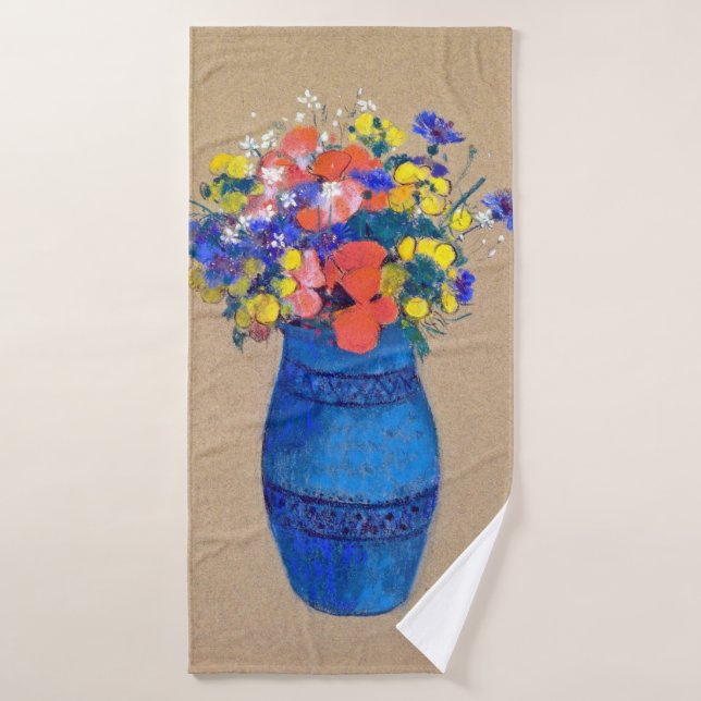 Vase de fleurs, Redon (Serviette de bain)