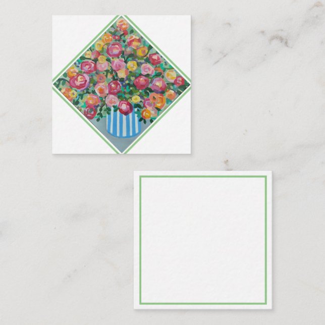 Vase de la carte de boîtier rose (Devant / Derrière)