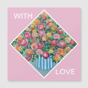 Vase de la carte rose