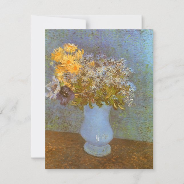 Vase de lilas, de marguerites et d'anémones de Vin (Devant)